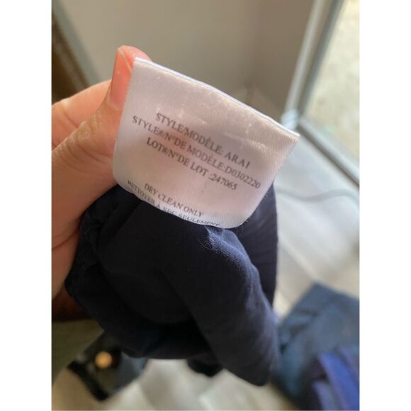 Theory Navy Blue Silk Jogger Style Pants Size Large - Picture 8 of 11